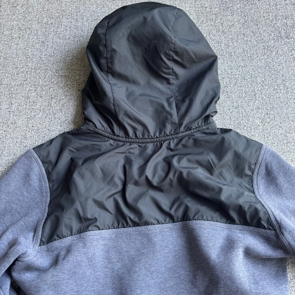 Illinois Nike Hoodie Mens Large Gray Shield Hybrid Tech Fleece Sportswear